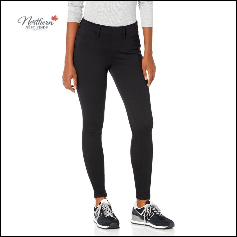 Medium Short Skinny Stretch Pull-On Knit Jeggings, Denim Look
